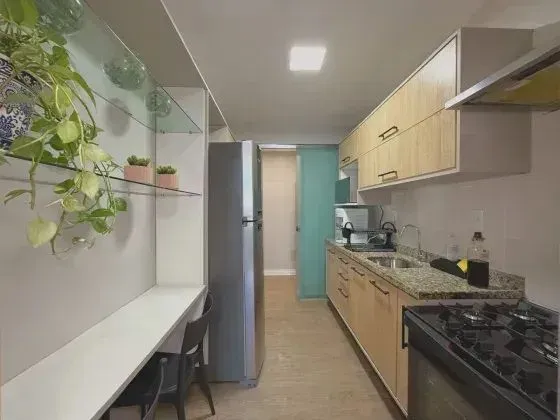 VIEIRALVES, COND. SANTA CLARA, FINO ACABAMENTO, MOBILIADO, 110M2, 3 QUARTOS SENDO 1 SUÍTE,