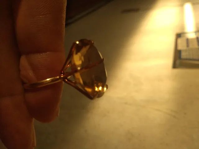 Anel de Ouro 18k - 750 Com pedra Topázio Imperial - Foto 5