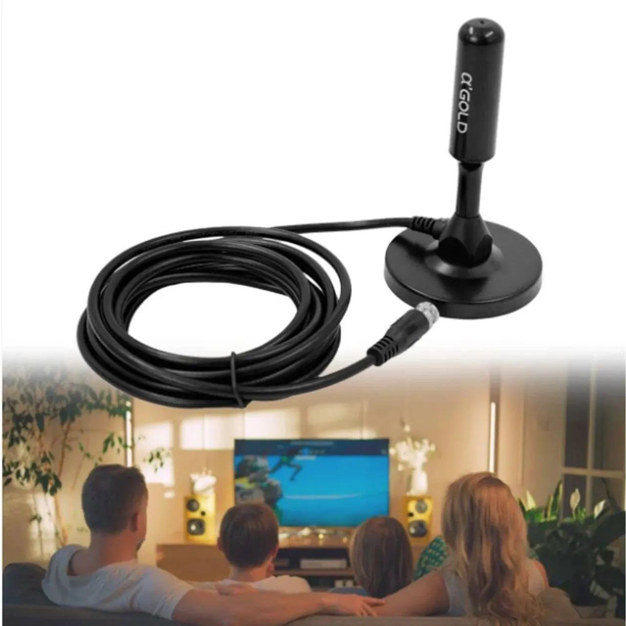 Antena Digital Interna HDTV com Base Magnética - Alta Sensibilidade - Foto 3