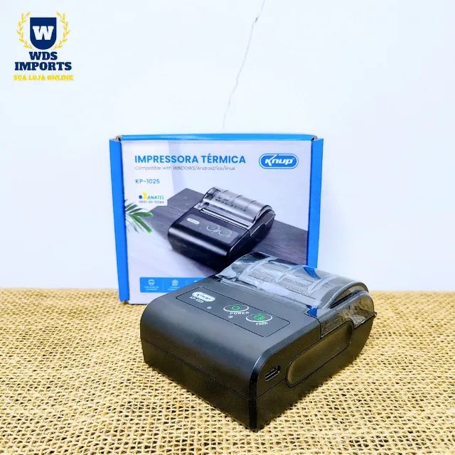 Impressora Térmica Portátil Bluetooth Usb 48mm Kp-1025