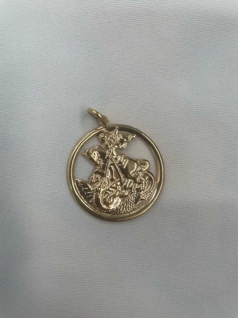 Pingente São Jorge banhado a Ouro