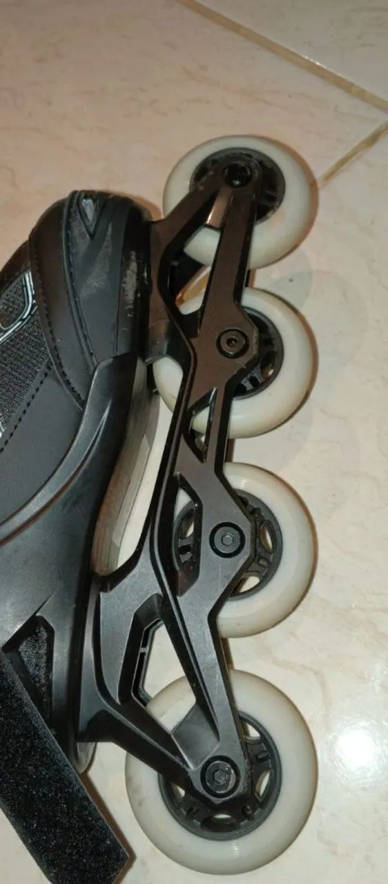 Roller Patins Oxelo 35/38 com proteções - Foto 5