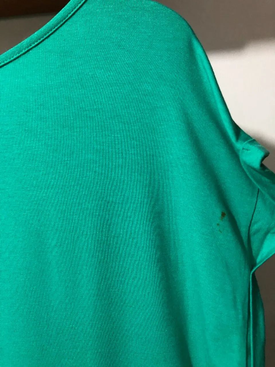 Blusa Verde e Branca Plus Size Tie-Dye com Renda Moda Feminina - Foto 5