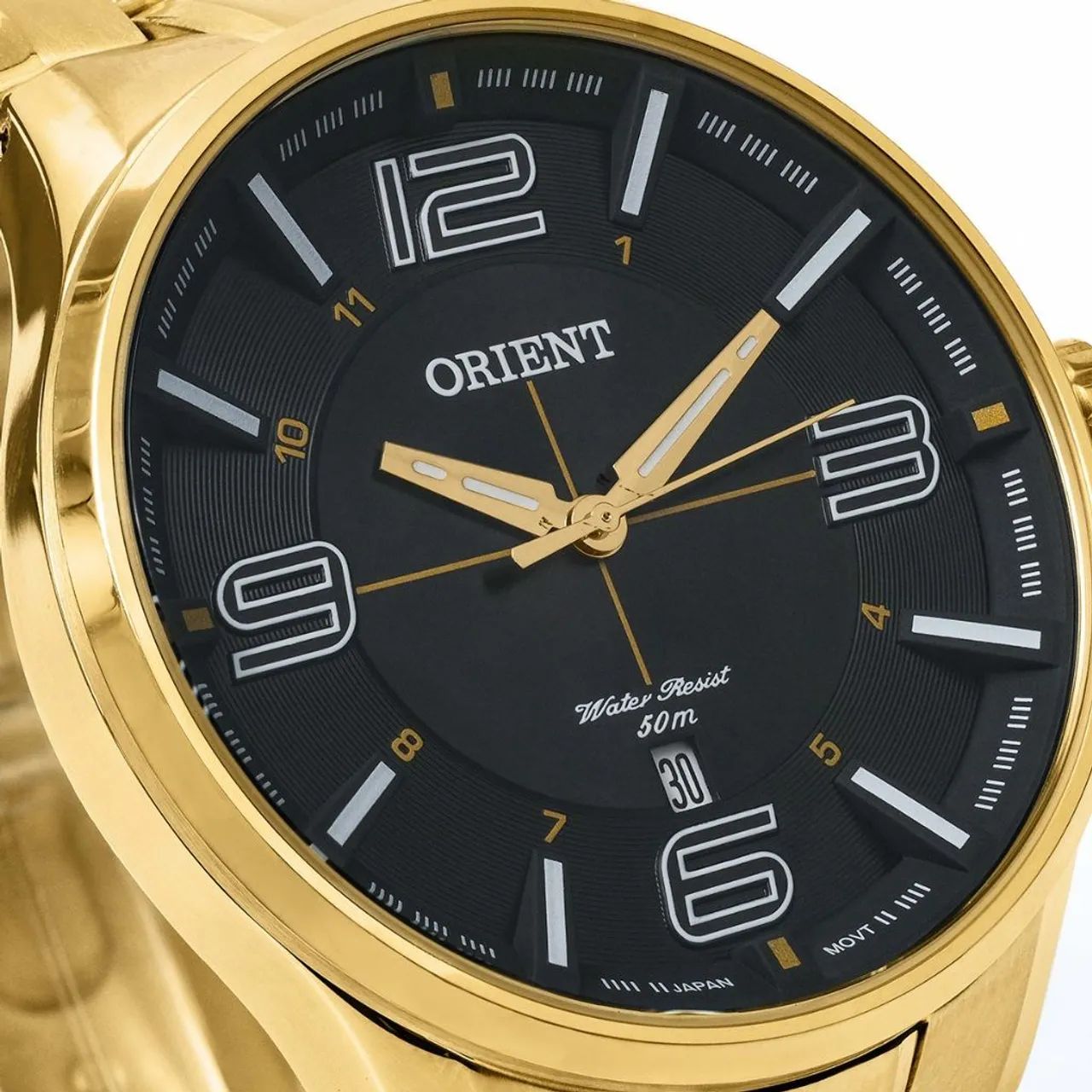 Relógio Orient Masculino Dourado Original Com Data - Novo Na Caixa - Foto 2