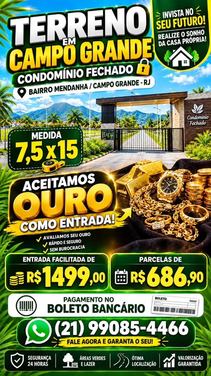 Terreno Mendanha Aceitamos Ouro Como Entrada