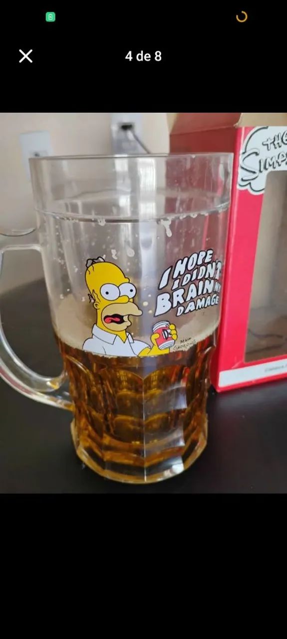 Vendo Caneca De Chopp Homer Simpsons Arroto 500 Ml - Foto 2