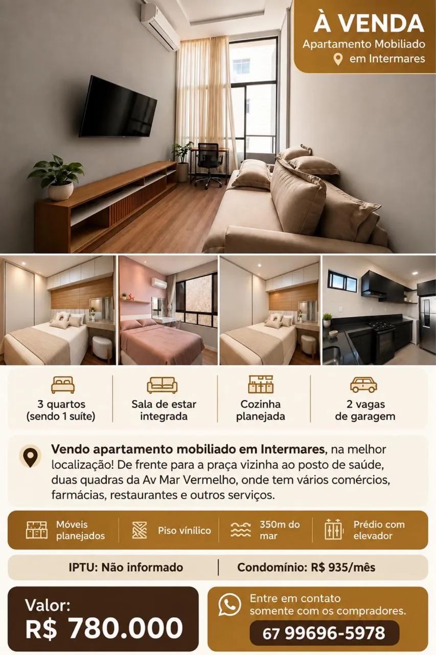Apartamento 3 quartos em ótima localização de Intermares
