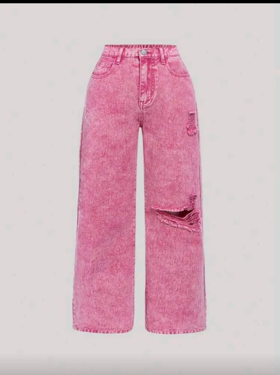 Calça jeans rosa plus size 