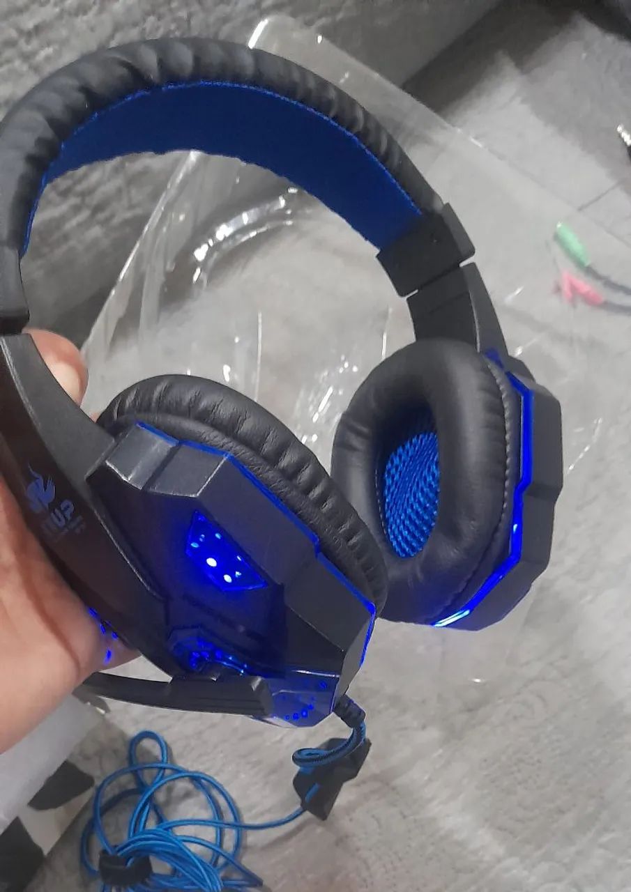 Fone Headset Gamer profissional  Led Rgb conexão USB Pc Notebook Ps4 Microfone  - Foto 3