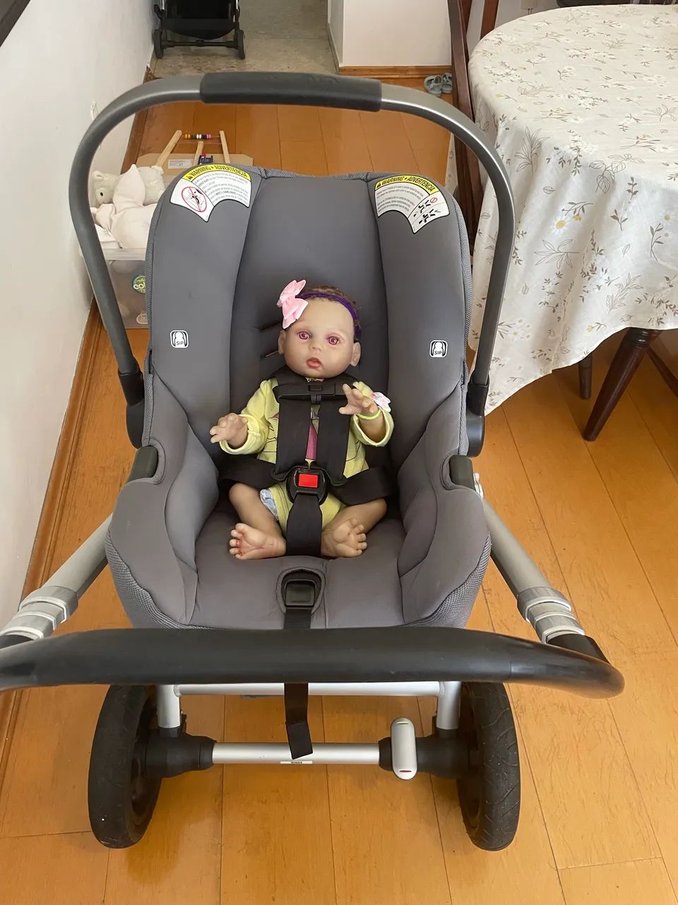 Carrinho Nuna Completo + Bebê Conforto com Base - Top de Linha - Foto 3