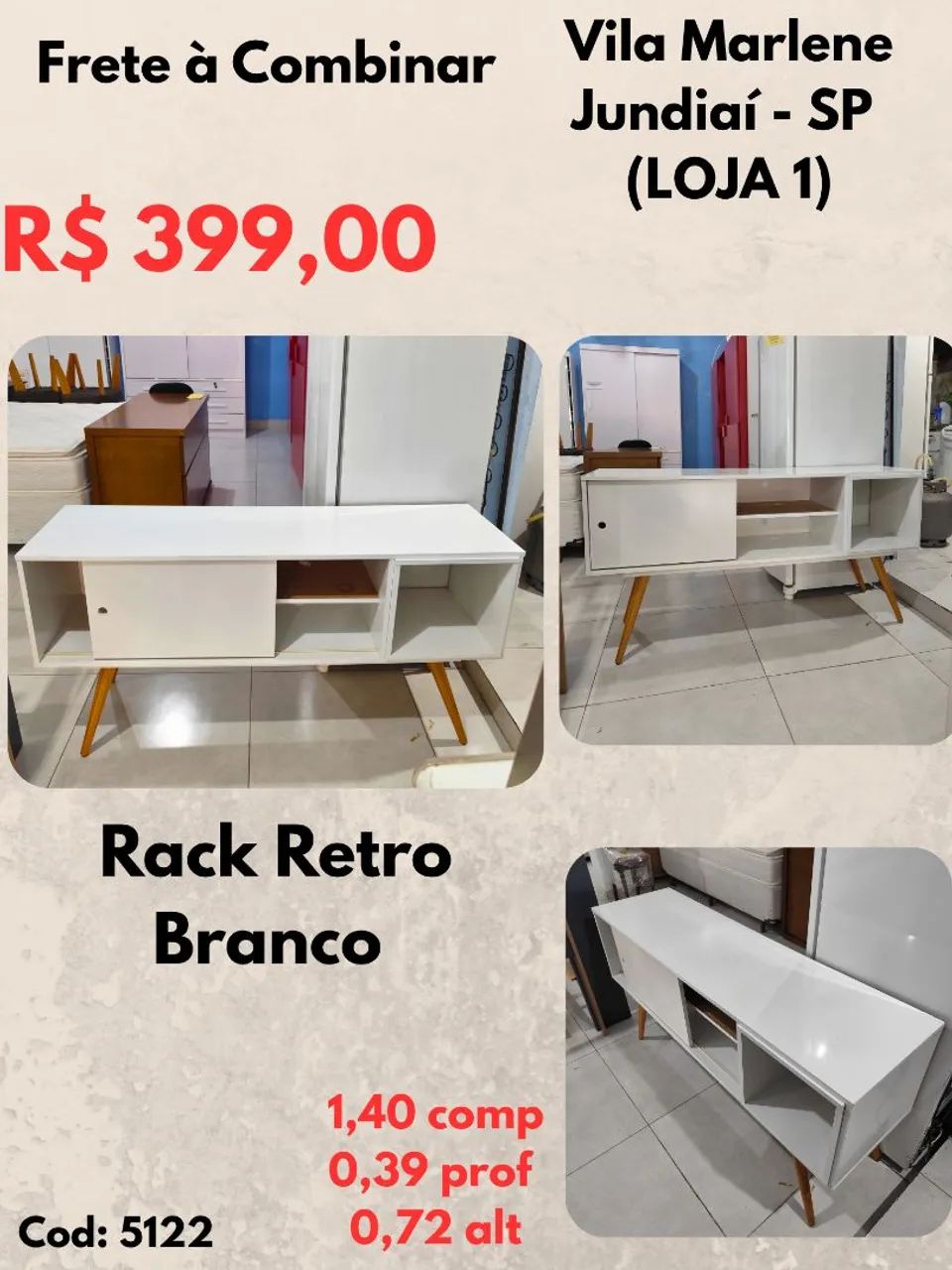 Rack Retro Branco 