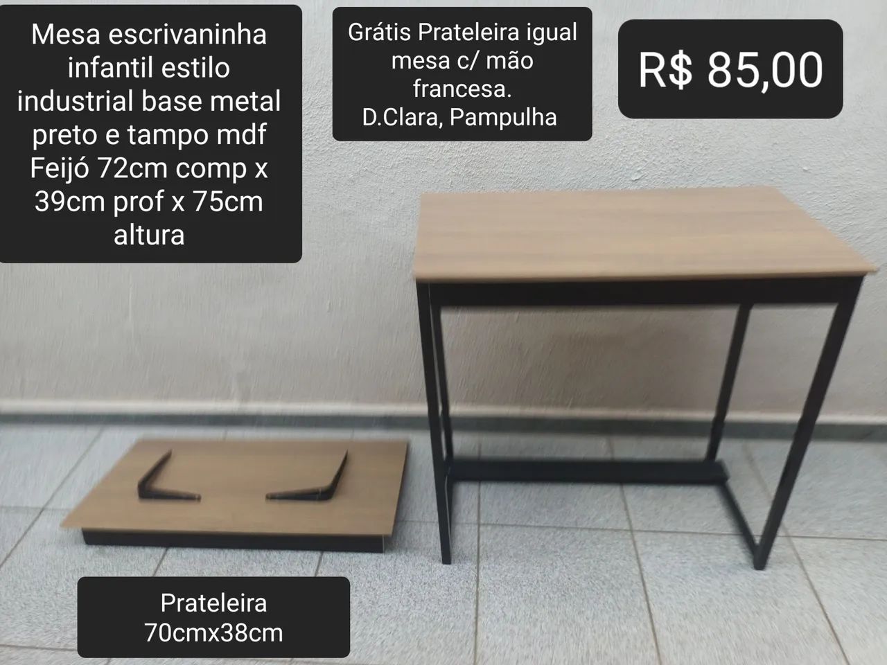 Mesa escrivaninha grátis prateleira