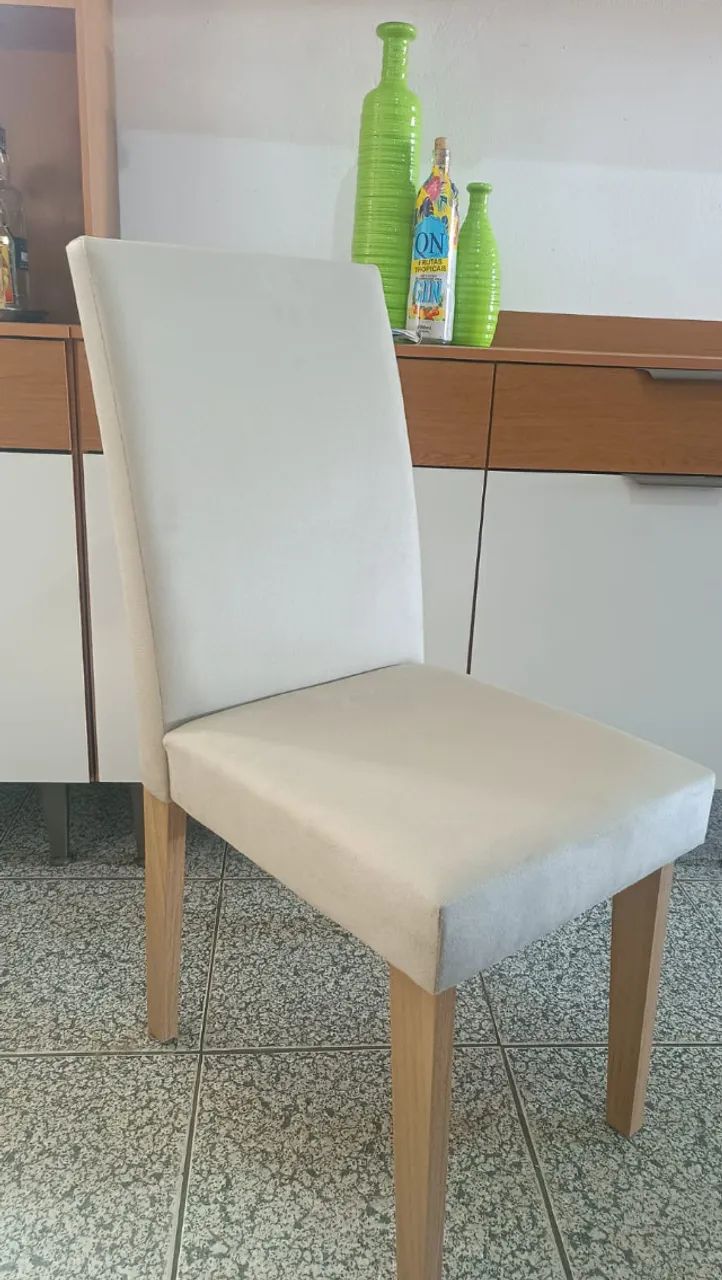 Mesa de Jantar MDF Com 4 Cadeiras Estofadas Nova, Entrego  - Foto 5