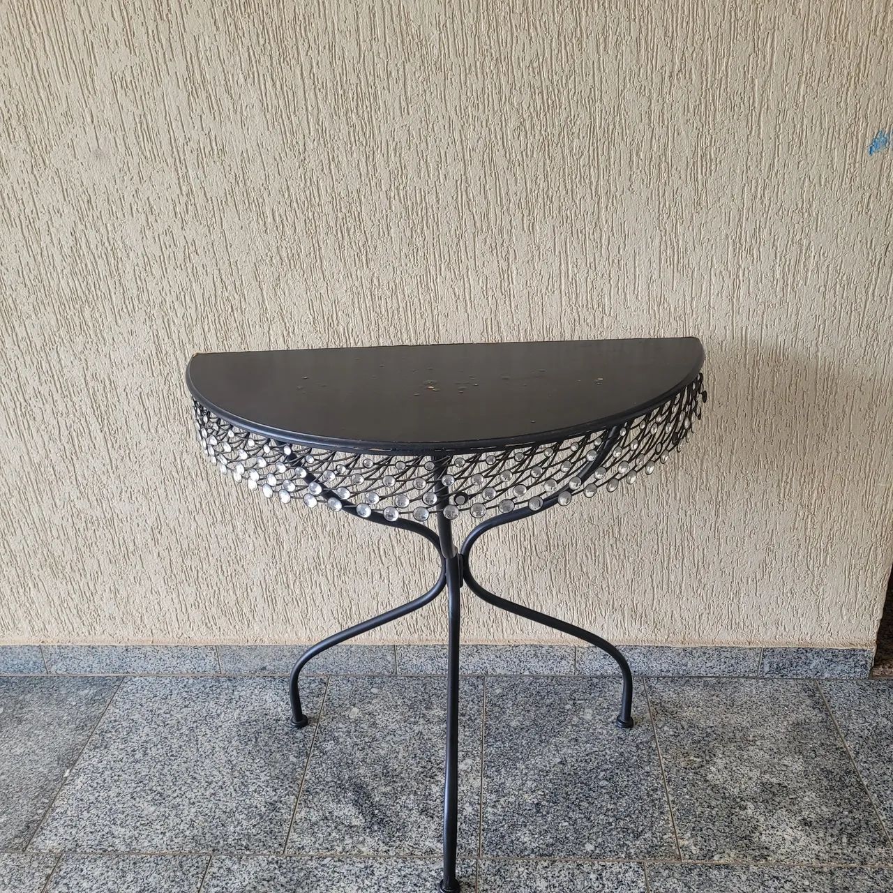 Aparador meia lua de ferro + espelho - Foto 2