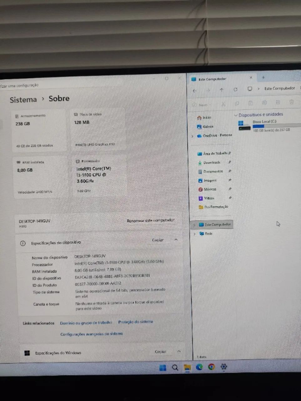 Computador PC Intel Core i3 9ª Geração 8GB SSD M.2 240GB - Foto 4