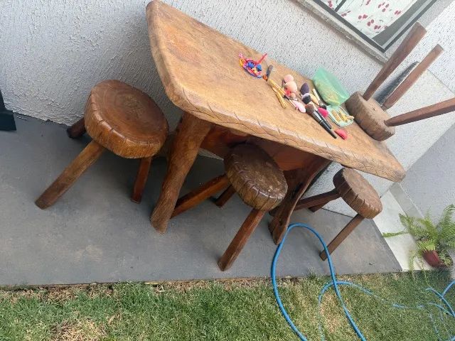 Jogo de cadeiras com mesa de madeira  - Foto 3