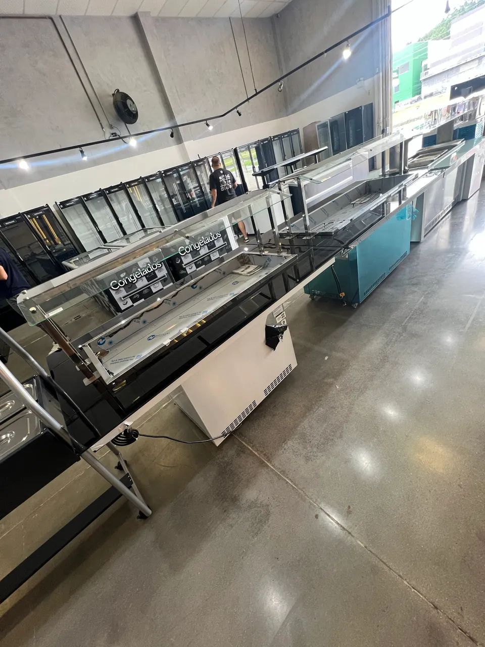 Buffet completo inox quente 10 cubas e frio 8 cubas 