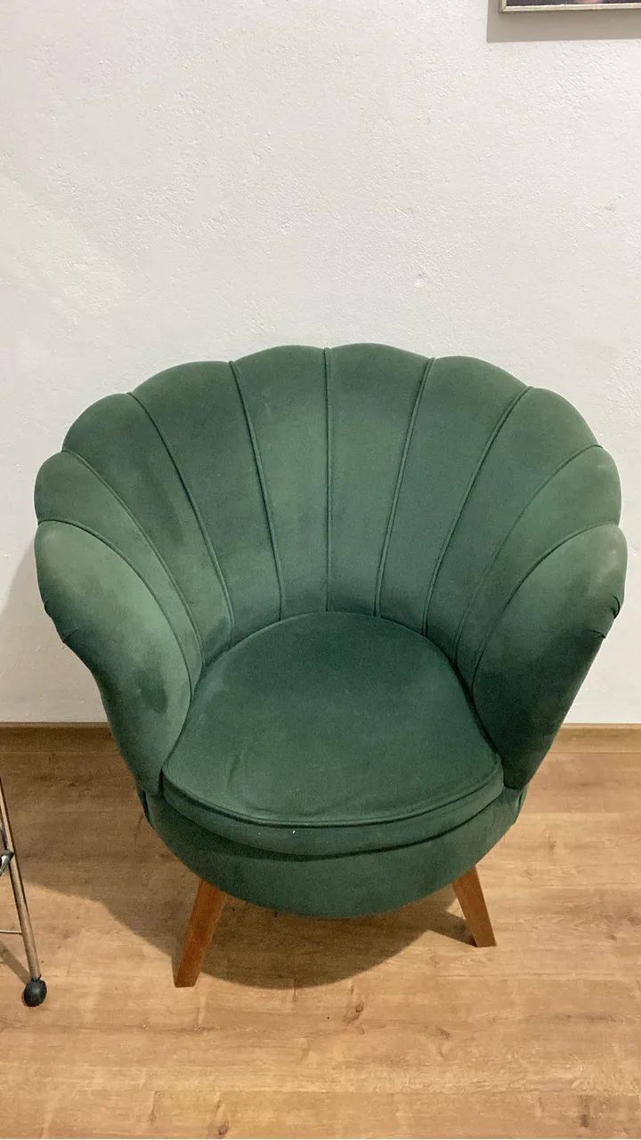 Poltrona pétala verde 