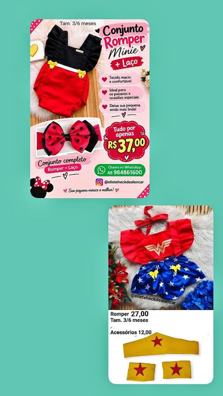 Romper temático meninas  - Foto 2