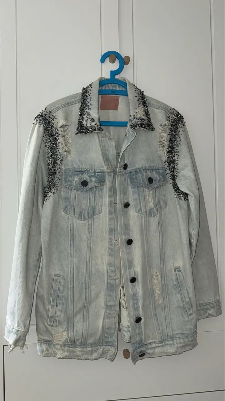 jaqueta jeans feminina charth oversized