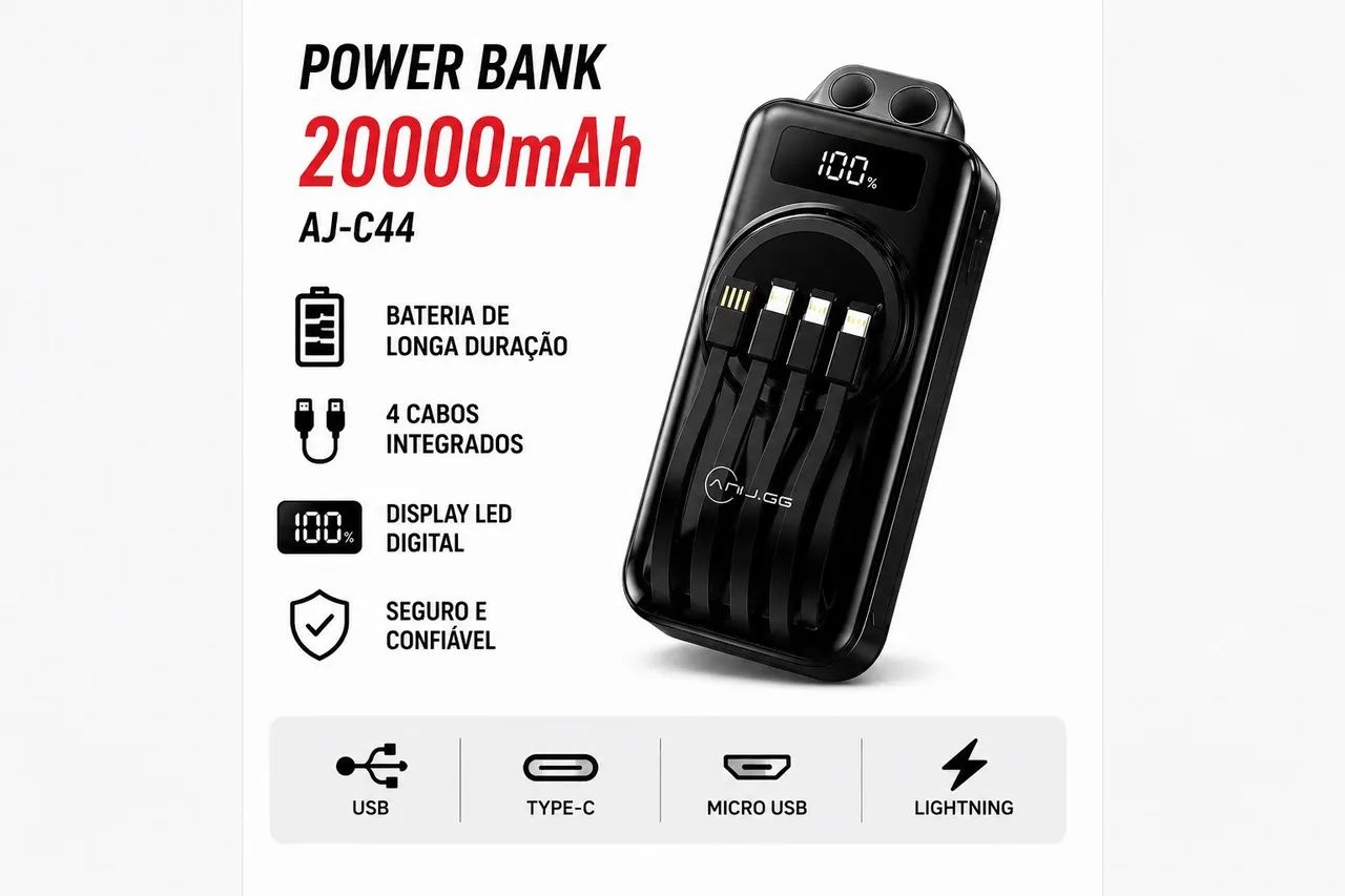  POWER BANK 20.000mAh AJ-C44  - Foto 2