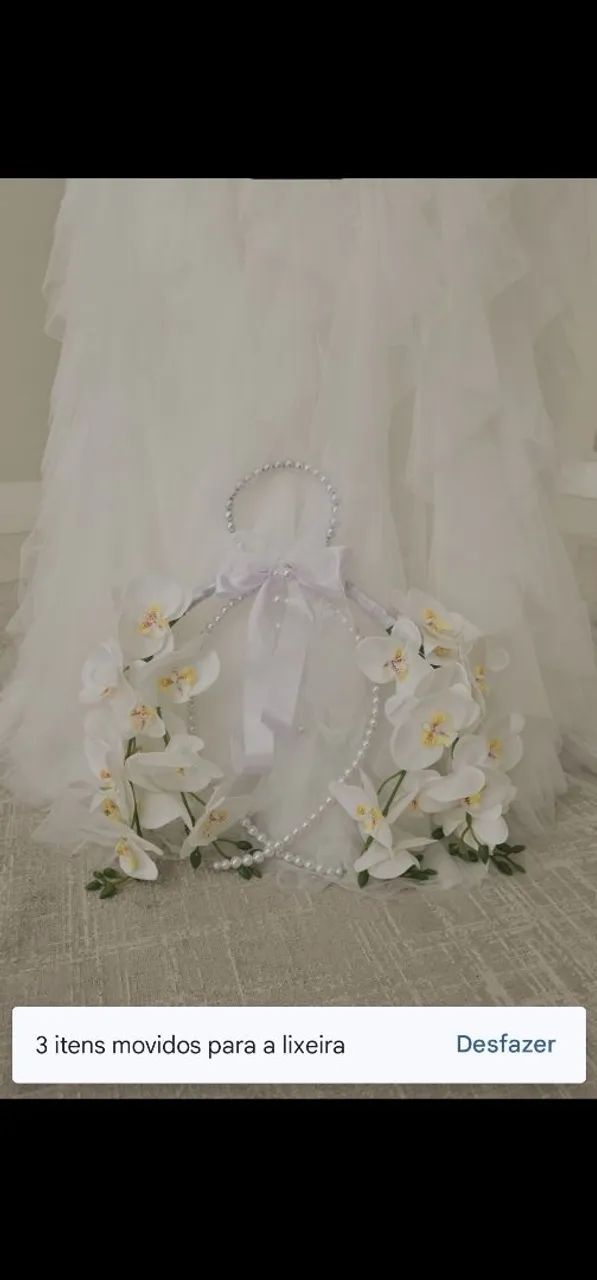 Buquê de Casamento de Flores Hiperealistas e pérolas.  - Foto 2
