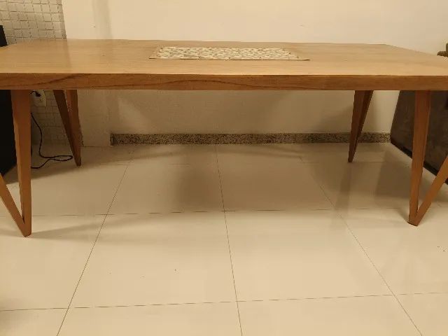 Mesa de Jantar retangular em madeira - Foto 3