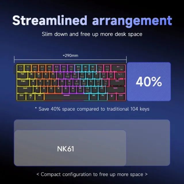 Teclado Mecânico Ajazz NK61 Nacodex - Foto 4