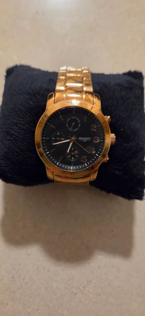 relógio akium rosé gold multifunção - Foto 2