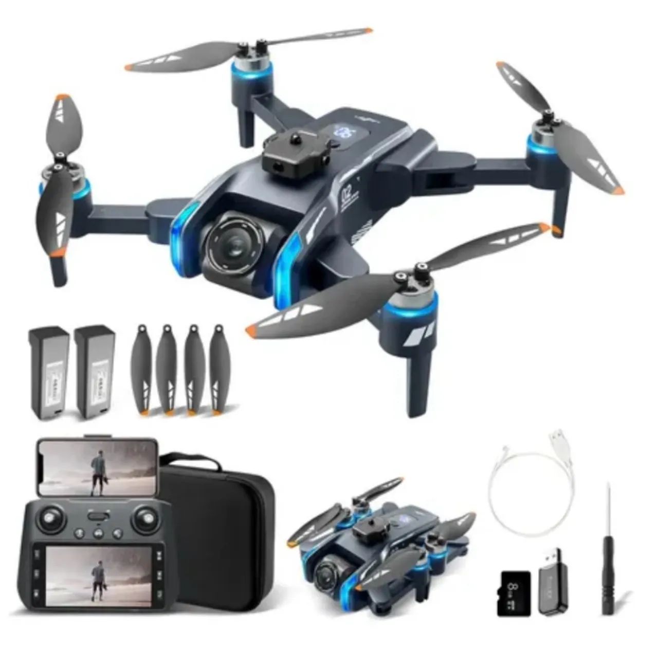 Drone XT 808 com GPS, Câmera dupla e 2 Baterias 