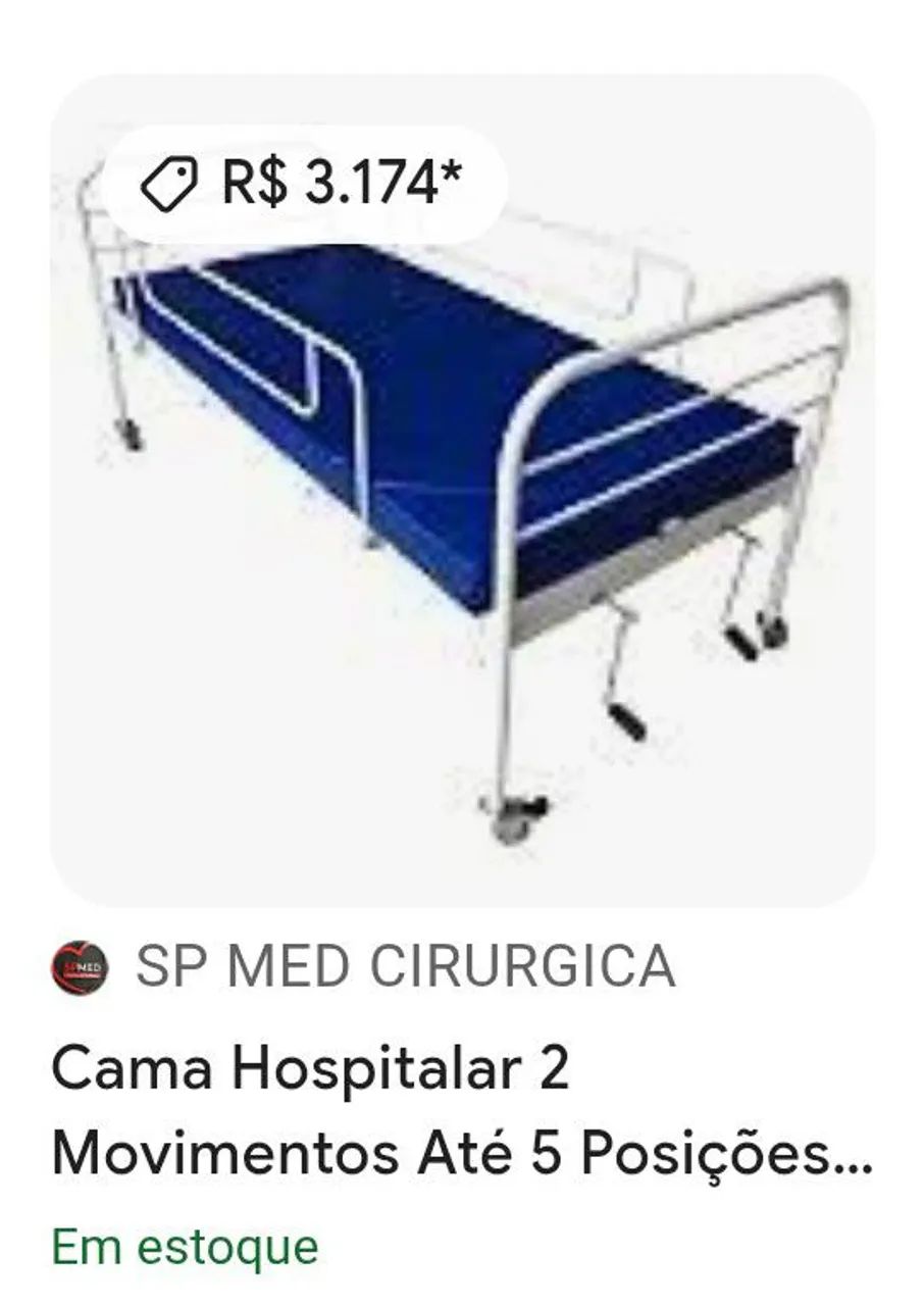 Cama Hospitalar com Colchão Ortobom  - Foto 5