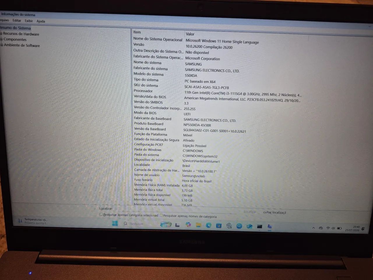 Notebook Samsung Book NP550XDA  - Foto 5