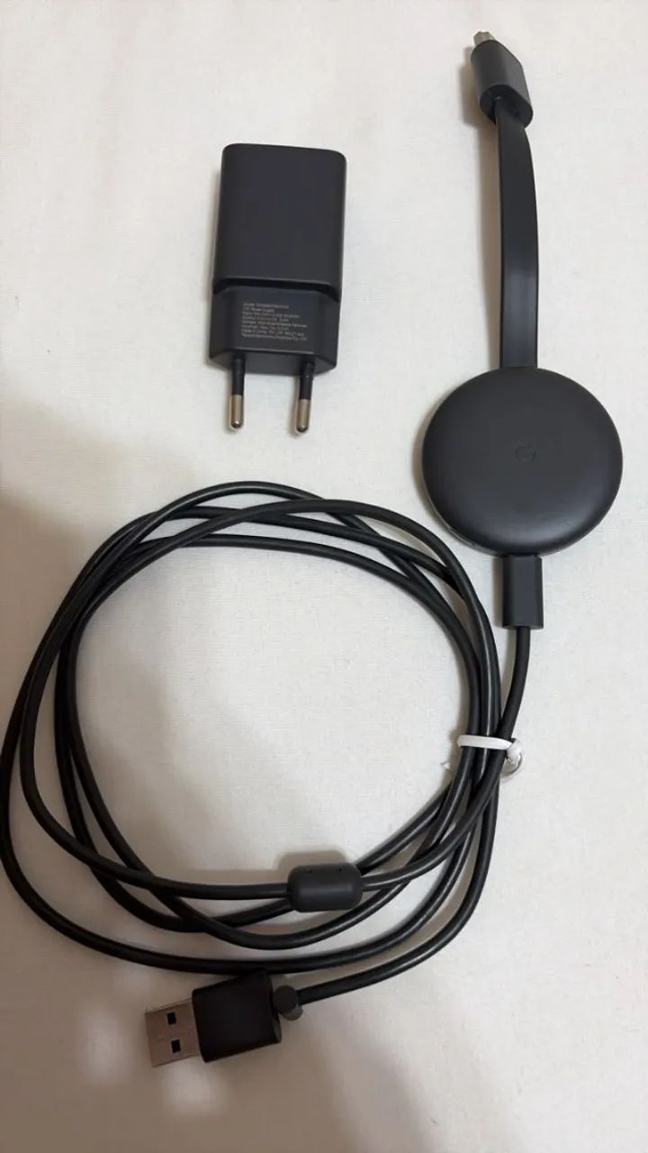 GOOGLE CHROMECAST 3ª GERAÇÃO - ORIGINAL - FULL HD - COR CARVÃO