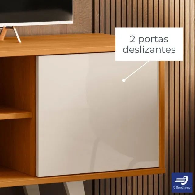 Rack com 2 Portas de Correr para TV até 55"  - Foto 4