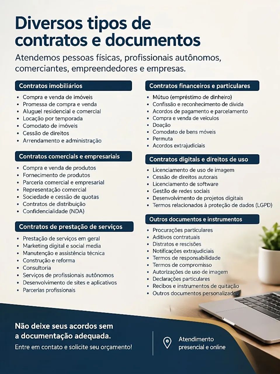 ELABORAÇÃO DE CONTRATOS, PROCURAÇÕES E DOCUMENTOS DIVERSOS - Foto 2