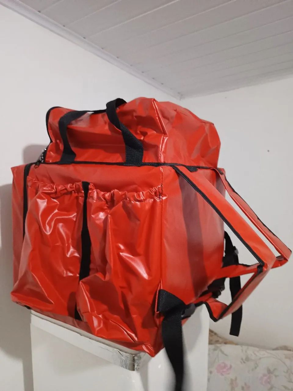 Bag impermeável elite vermelha bolsão G e laterais G - Foto 3