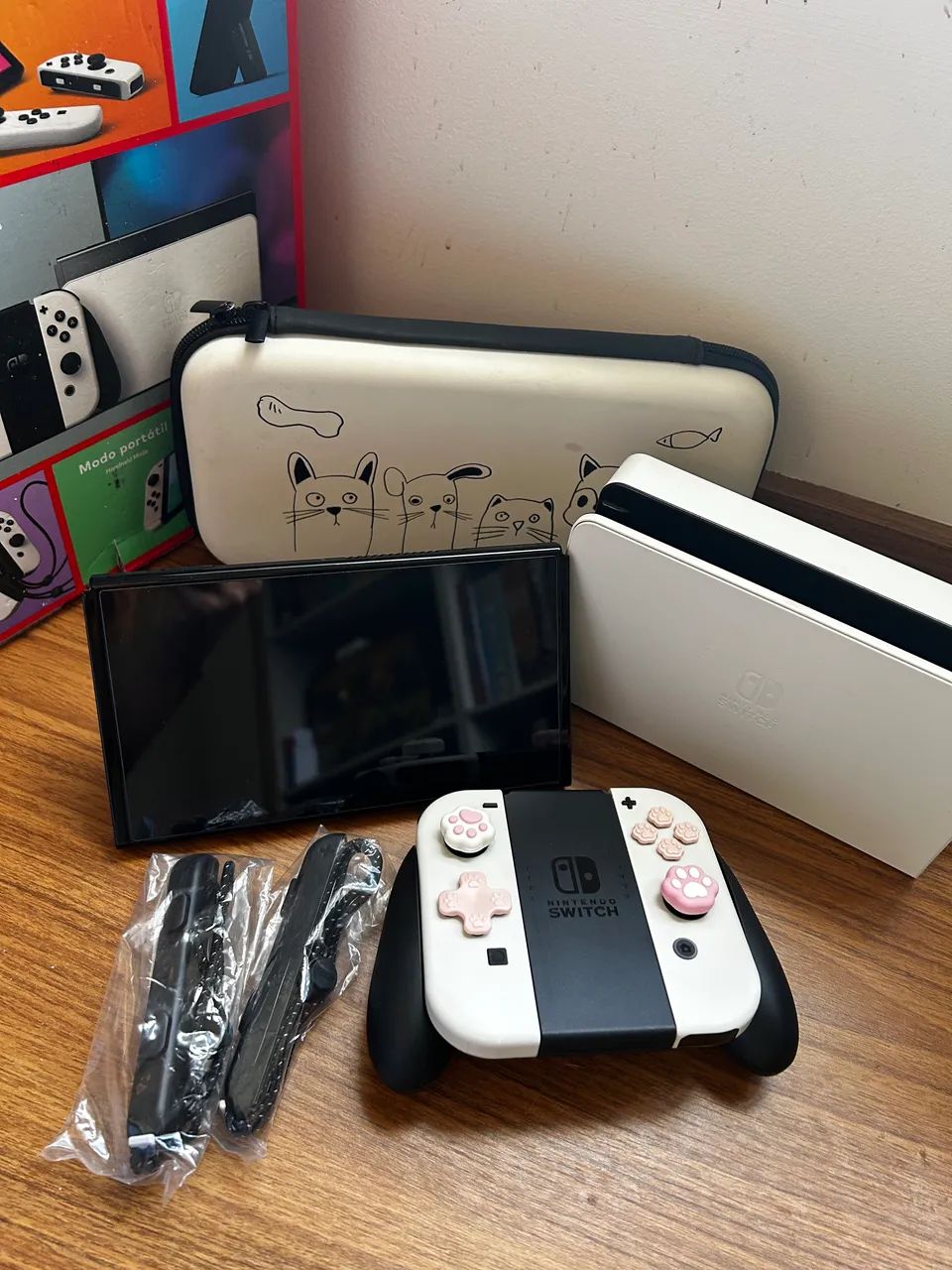 Console Nintendo Switch OLED Branco com capa - Foto 3