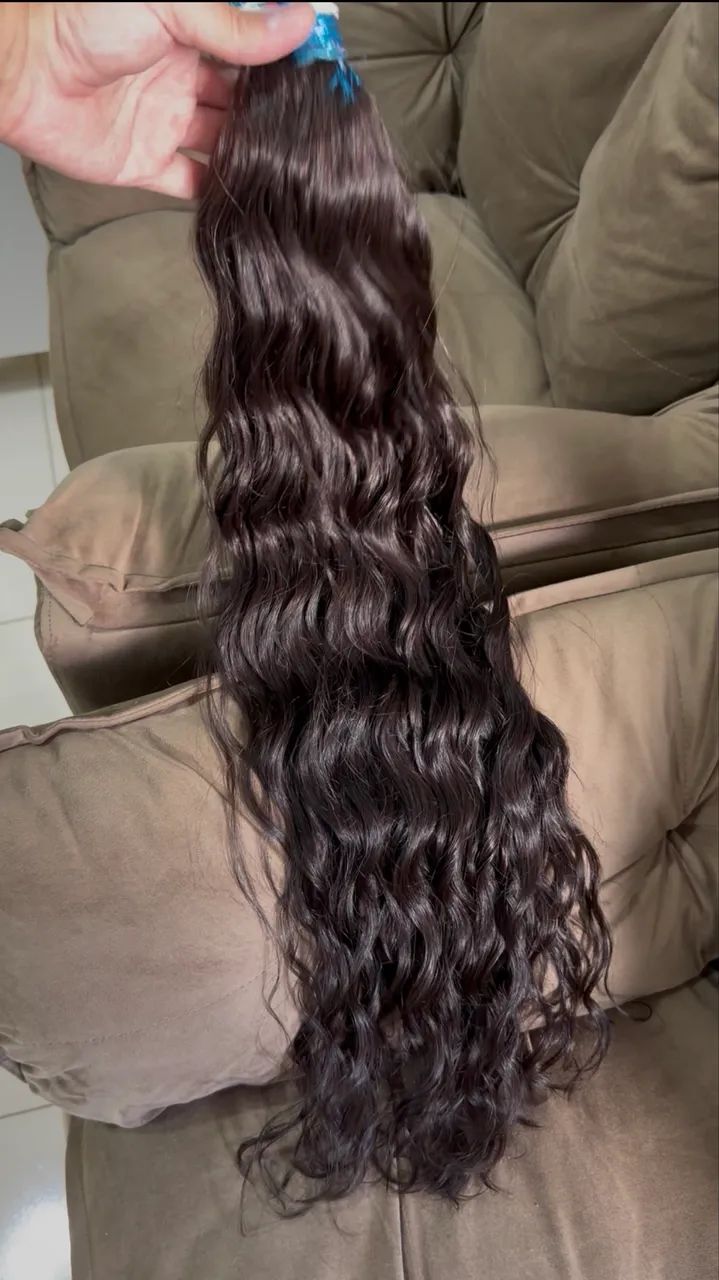 Cabelo humano ondulado indiano - Foto 2