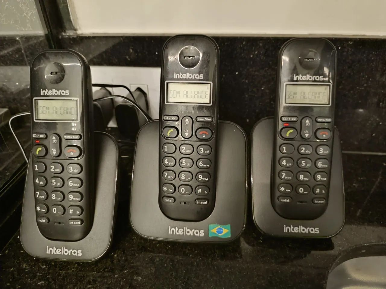Telefone sem fio + 2 ramais Intelbras  - Foto 3