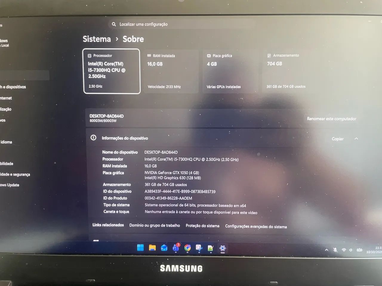 Notebook Samsung Odssey | 16 gb | 256 gb  - Foto 3