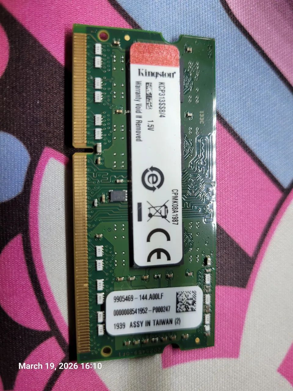 Memória RAM de 4GB Kingston DDR3 para notebook (SO-DIMM). - Foto 2