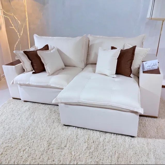 Sofá Cama Ravello 2,90 Linho Bege419420936549836801