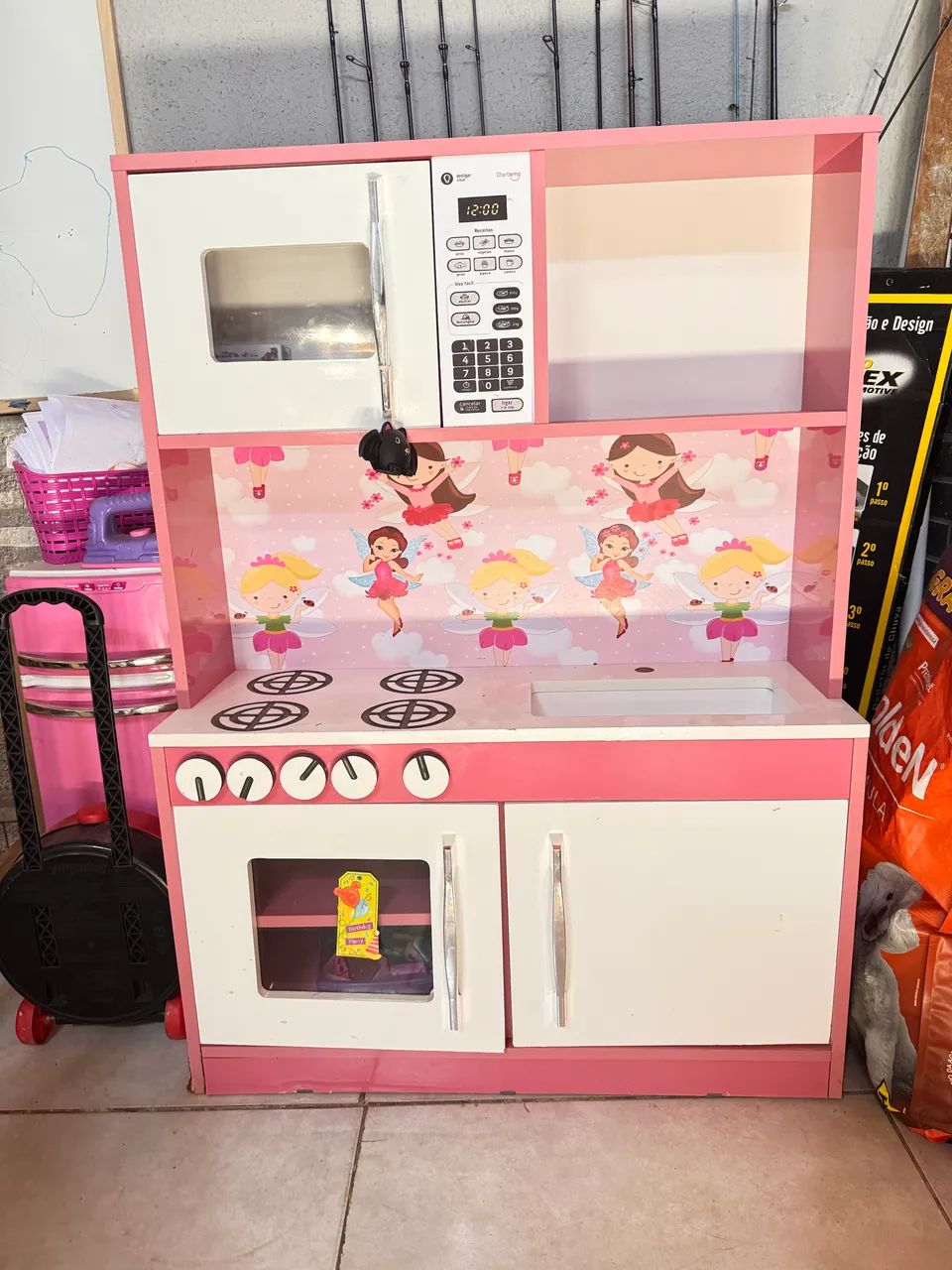 Cozinha Infantil de Madeira Completa