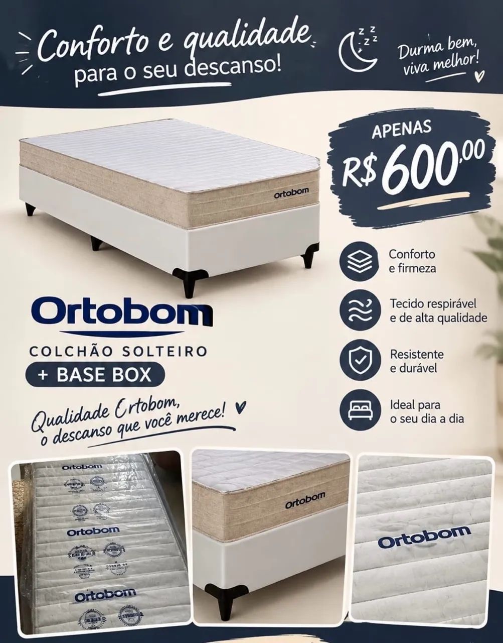 Colchão box completo 