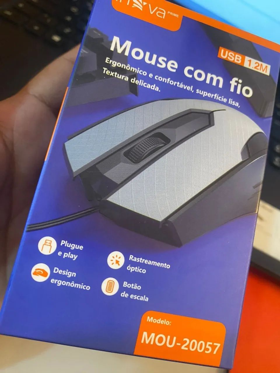 MOUSE COM FIO 1.2M - Foto 2