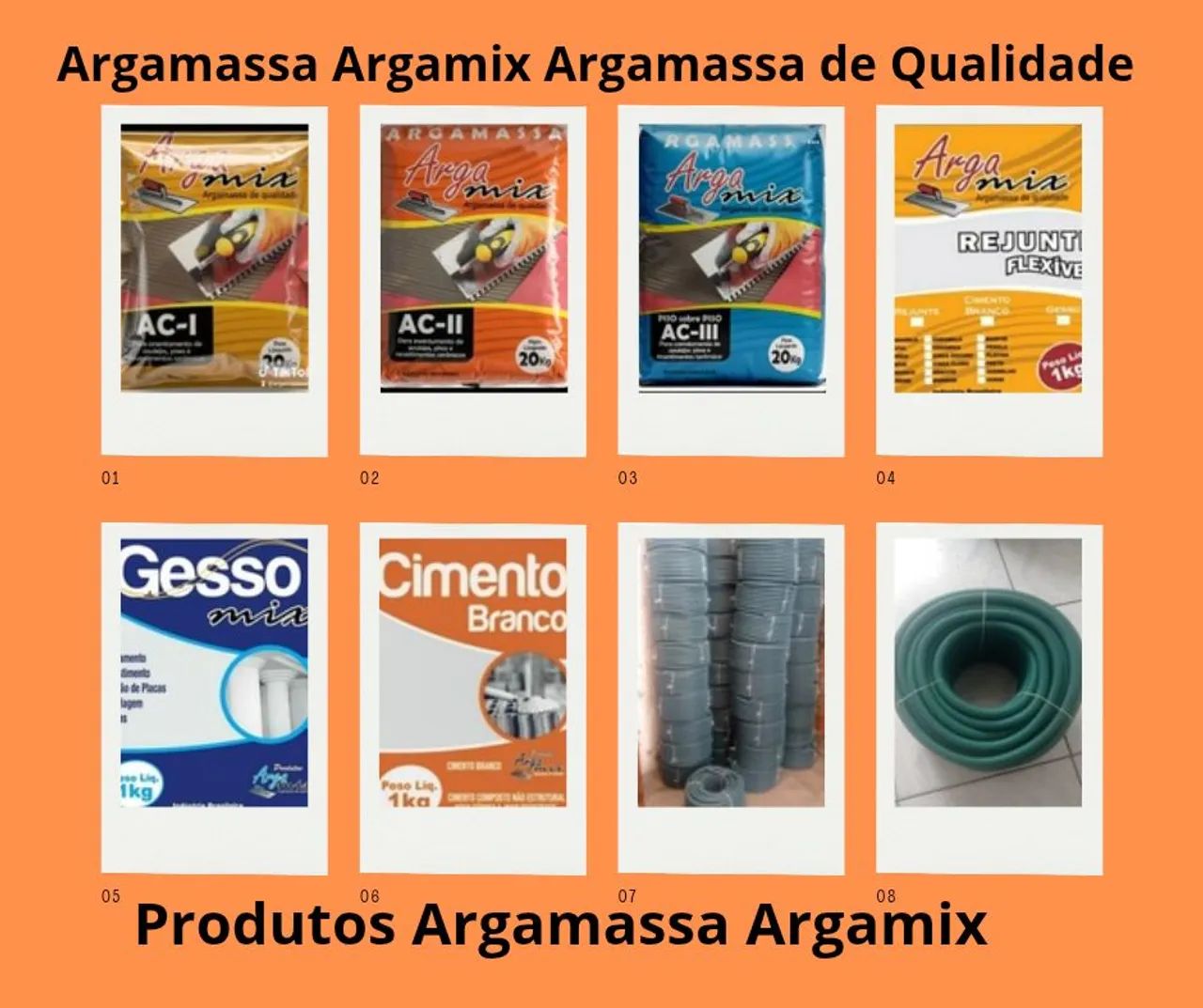 Argamassa Argamix a número 1