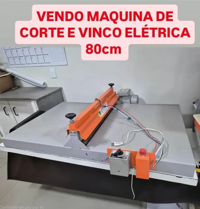 Máquina de corte e vinco elétrica 80cm