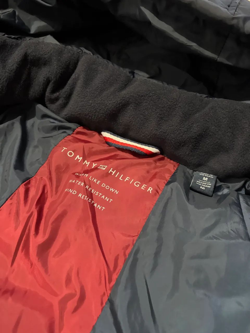 Jaqueta Puffer Tommy Hilfiger Azul Escuro - Foto 2