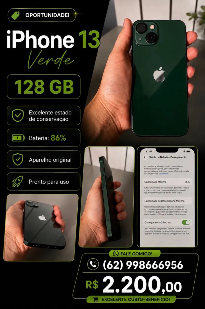 iPhone 13 128GB verde
