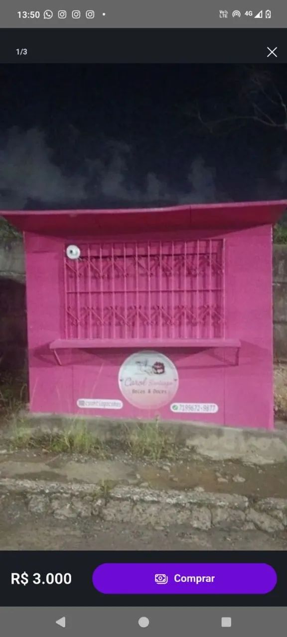 Vendo uma barraca toda gradiada já sem o ponto 